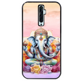 Coque noire taperso pour OPPO Reno 2 et 2Z avec motif elephant namaste protection antichoc personnalisée