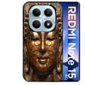 Coque noire taperso pour Redmi Note 15 et PRO PLUS 4G 5G avec motif bouddha et mosaique protection antichoc personnalisée