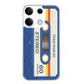 Coque taperso pour POCO X6 5G personnalisable avec motif cassette bleu protection antichoc personnalisée
