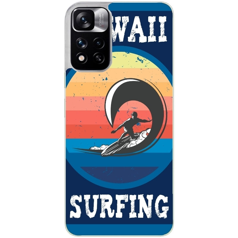 Coque taperso pour Redmi Note 10 4G 5G PRO 10S avec motif hawaii et surf protection antichoc personnalisée