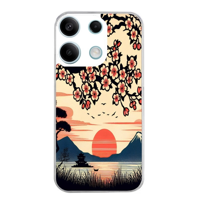 Coque taperso pour POCO M6 PRO 4G avec motif japan cerisier protection antichoc personnalisée