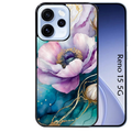 Coque noire taperso pour OPPO Reno 15 et F FS 5G avec motif marbre fleur protection antichoc personnalisée
