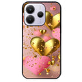 Coque noire taperso pour Redmi Note 14 et PRO PLUS 4G 5G avec motif coeur rose protection antichoc personnalisée