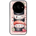 Coque noire taperso pour Redmi A3 avec motif sushi kawai anime protection antichoc personnalisée
