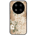 Coque noire taperso pour Magic 7 LITE et PRO avec motif bois et dentelle 1 protection antichoc personnalisée