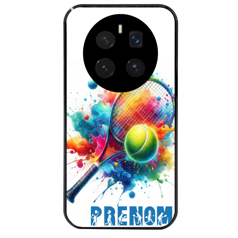 Coque noire taperso pour Magic 8 LITE et PRO avec motif tennis raquette personnalisee protection antichoc personnalisée