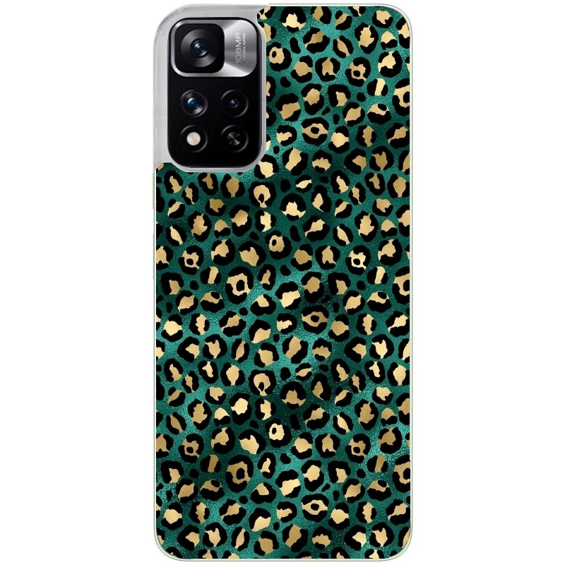 Coque taperso pour Redmi Note 12 4G 5G PRO 4G avec motif leopard vert protection antichoc personnalisée