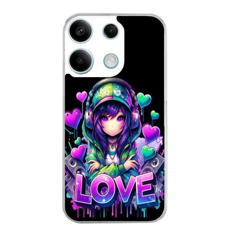 Coque taperso pour POCO M6 PRO 4G avec motif anime manga et love protection antichoc personnalisée