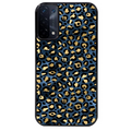 Coque noire taperso pour OPPO A54 et A74 5G avec motif leopard bleu protection antichoc personnalisée