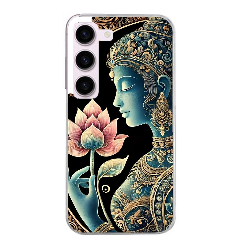 Coque taperso pour galaxy S23 et PLUS ULTRA FE avec motif bouddha et lotus protection antichoc personnalisée
