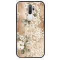Coque noire taperso pour OPPO A5 A9 2020 avec motif bois et dentelle 1 protection antichoc personnalisée