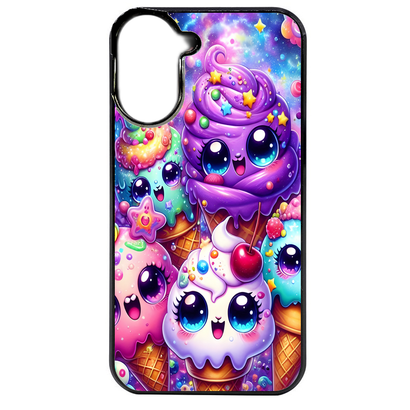 Coque noire taperso pour Redmi A5 4G avec motif anime ice cream kawaii protection antichoc personnalisée