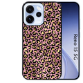 Coque noire taperso pour OPPO Reno 15 et F FS 5G avec motif leopard rose protection antichoc personnalisée