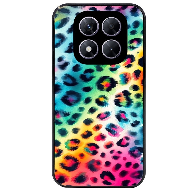 Coque noire taperso pour Redmi Note 14 et PRO PLUS 4G 5G avec motif leopard arc protection antichoc personnalisée