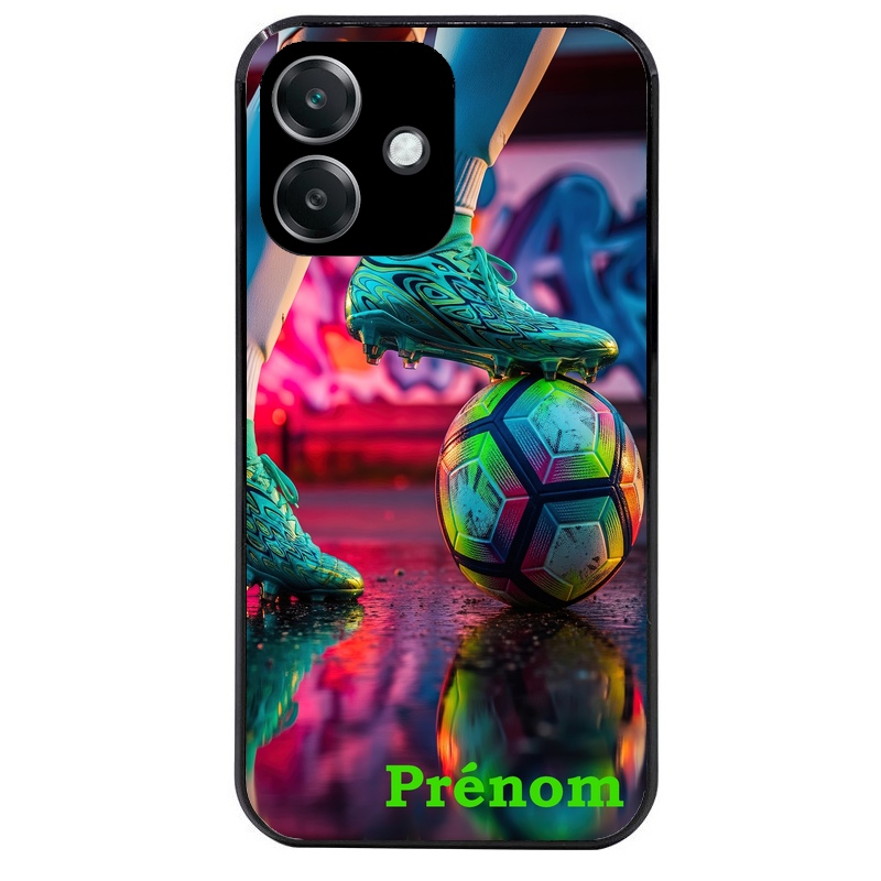 Coque noire taperso pour OPPO A40 avec motif foot controle personnalisee protection antichoc personnalisée