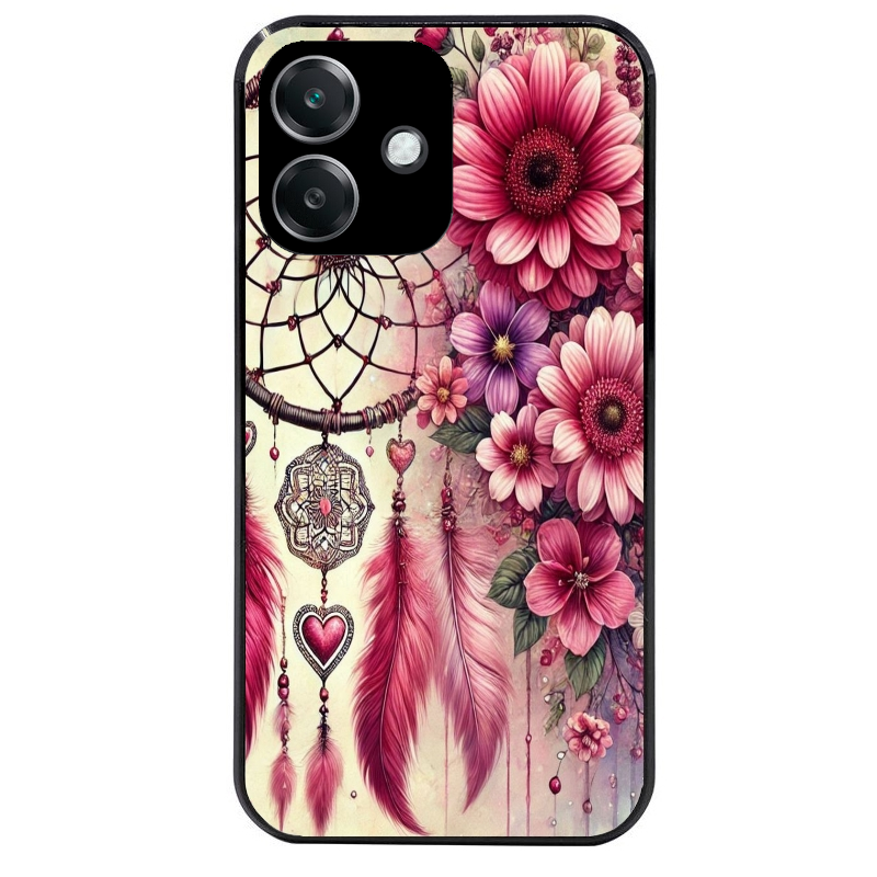 Coque noire taperso pour OPPO A40 avec motif dreamcatcher et coeur protection antichoc personnalisée
