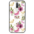 Coque noire taperso pour OPPO A5 A9 2020 avec motif fleur et papillon protection antichoc personnalisée