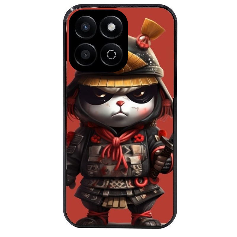 Coque noire taperso pour Honor 70 LITE 90 et LITE avec motif panda et samourai protection antichoc personnalisée