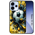Coque noire taperso pour OPPO Reno 15 et F FS 5G avec motif football personnalisee protection antichoc personnalisée