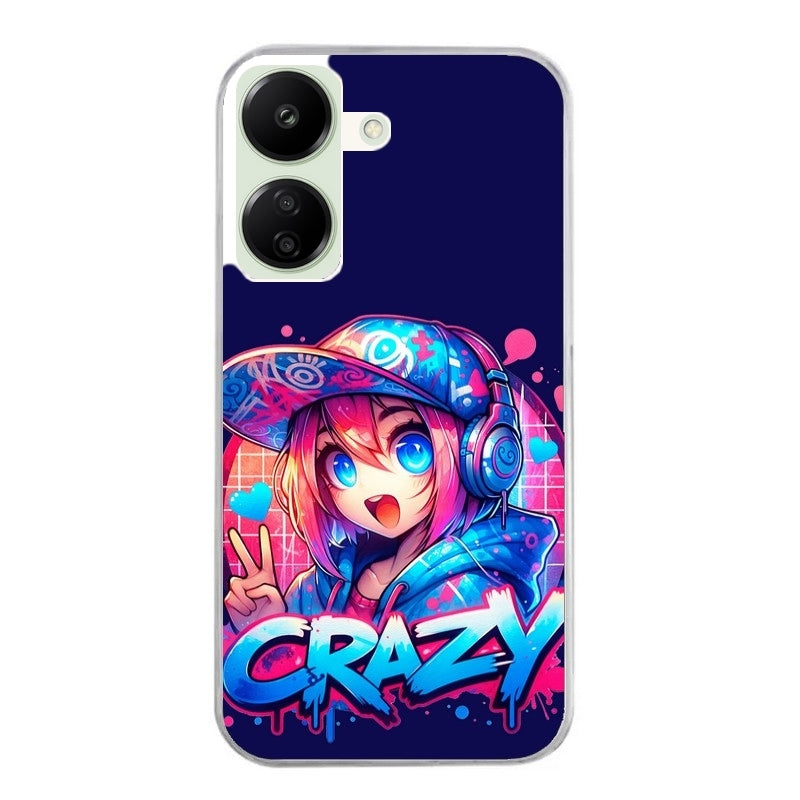 Coque taperso pour POCO C65 4G avec motif anime crazy protection antichoc personnalisée