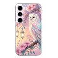 Coque taperso pour galaxy S21 et PLUS ULTRA FE avec motif chouette cerisier protection antichoc personnalisée