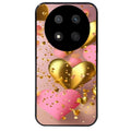 Coque noire taperso pour Magic 7 LITE et PRO avec motif coeur rose protection antichoc personnalisée