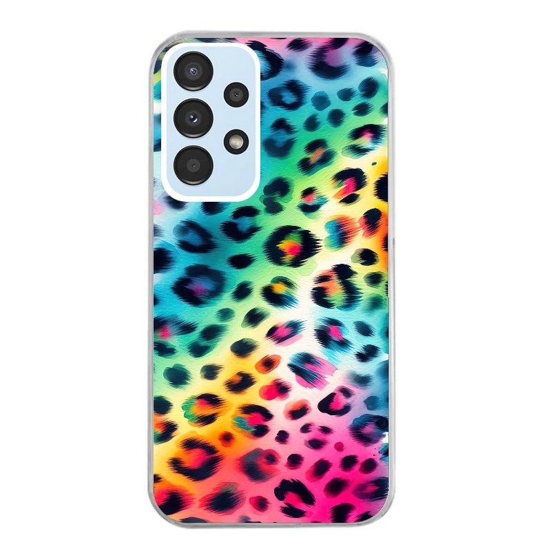 Coque taperso pour Galaxy A13 4G et 5G A23 A53 avec motif leopard arc protection antichoc personnalisée