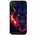Coque noire taperso pour OPPO A16 et A16S avec motif lion anime protection antichoc personnalisée