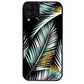 Coque noire taperso pour galaxy A22 A32 A52 A52S 4G 5G  avec motif palmier noir protection antichoc personnalisée