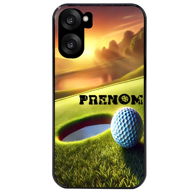 Coque noire taperso pour OnePlus Nord CE5 avec motif golf personnalisee protection antichoc personnalisée