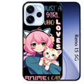 Coque noire taperso pour OPPO Reno 15 et F FS 5G avec motif anime et chat protection antichoc personnalisée