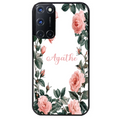 Coque noire taperso pour OPPO A72 4G avec motif cadre fleur pastel personnalisee protection antichoc personnalisée