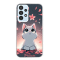Coque taperso pour Galaxy A13 4G et 5G A23 A53 avec motif chat anime avec votre prenom protection antichoc personnalisée