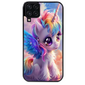 Coque noire taperso pour galaxy A22 A32 A52 A52S 4G 5G  avec motif licorne style anime protection antichoc personnalisée