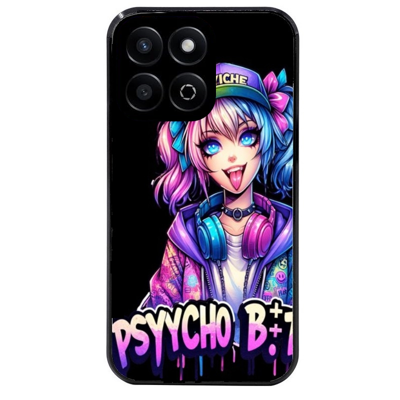 Coque noire taperso pour Honor 400 et Lite Pro Smart avec motif anime manga et psycho protection antichoc personnalisée
