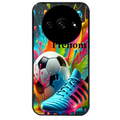 Coque noire taperso pour Redmi A3 avec motif foot color personnalisee protection antichoc personnalisée