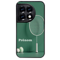 Coque noire taperso pour OnePlus 11 et 12 avec motif badminton sport personnalise protection antichoc personnalisée