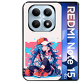 Coque noire taperso pour Redmi Note 15 et PRO PLUS 4G 5G avec motif anime casquette personnalise protection antichoc personnalisée