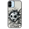 Coque noire taperso pour Redmi A1 et A2 avec motif foot beton personnalisee protection antichoc personnalisée
