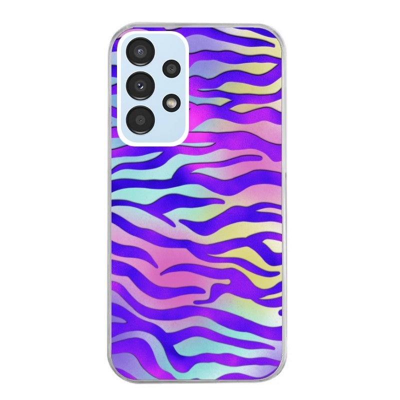 Coque taperso pour Galaxy A13 4G et 5G A23 A53 avec motif zebre color protection antichoc personnalisée