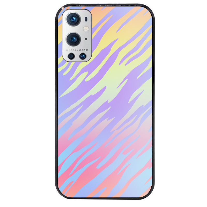 Coque noire taperso pour OnePlus 9 et 9 PRO avec motif zebre pastel protection antichoc personnalisée