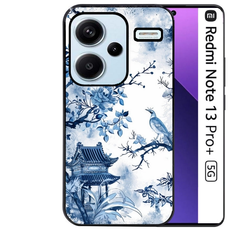 Coque noire taperso pour Redmi Note 13 PRO PLUS 5G avec motif japan art protection antichoc personnalisée
