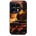 Coque noire taperso pour OnePlus 11 et 12 avec motif bouddha et soleil protection antichoc personnalisée