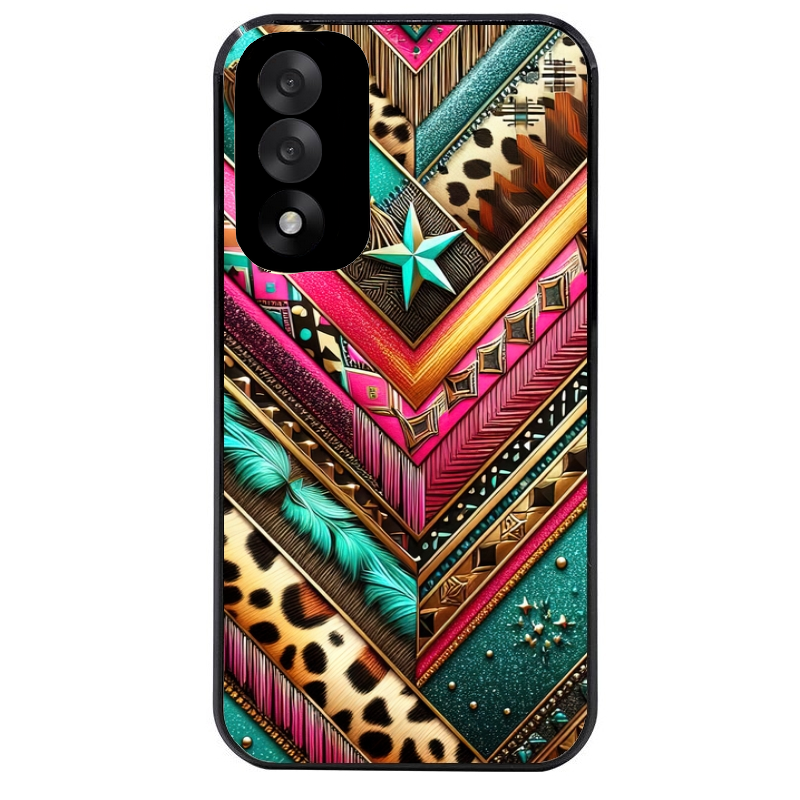 Coque noire taperso pour OnePlus Nord 5 avec motif chevron texas protection antichoc personnalisée