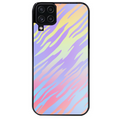 Coque noire taperso pour galaxy A22 A32 A52 A52S 4G 5G  avec motif zebre pastel protection antichoc personnalisée