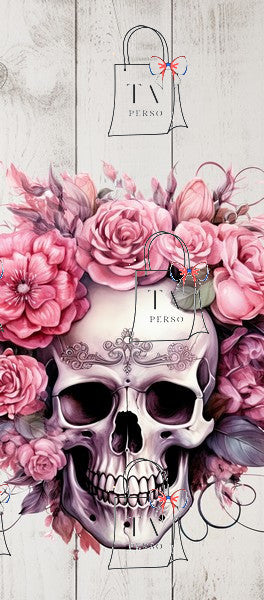 Tête de mort floral
