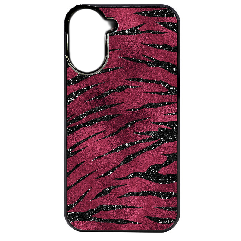 Coque noire taperso pour Redmi A5 4G avec motif zebre grenat protection antichoc personnalisée