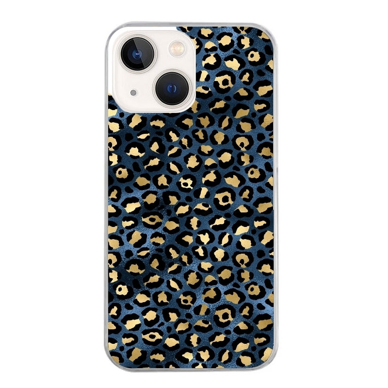 Coque taperso pour Iphone 12 et PRO MINI PRO MAX avec motif leopard bleu protection antichoc personnalisée