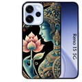 Coque noire taperso pour OPPO Reno 15 et F FS 5G avec motif bouddha et lotus protection antichoc personnalisée