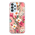 Coque taperso pour Galaxy A13 4G et 5G A23 A53 avec motif fleur rose protection antichoc personnalisée